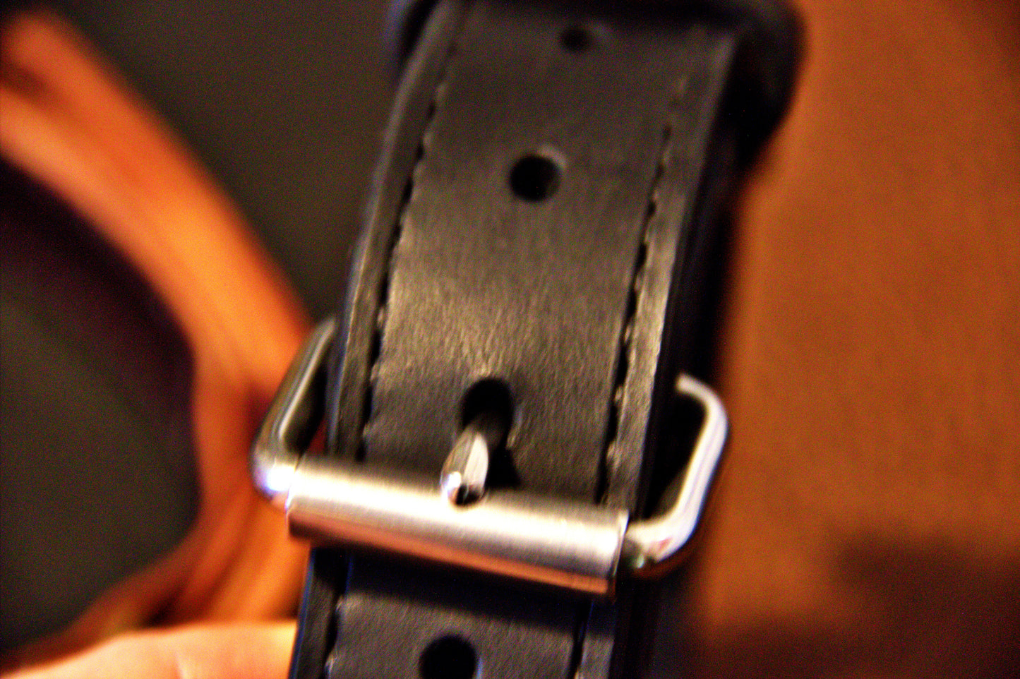 Burgundy - Latigo Leather (.25" Thick) Handmade Working Dog Collar